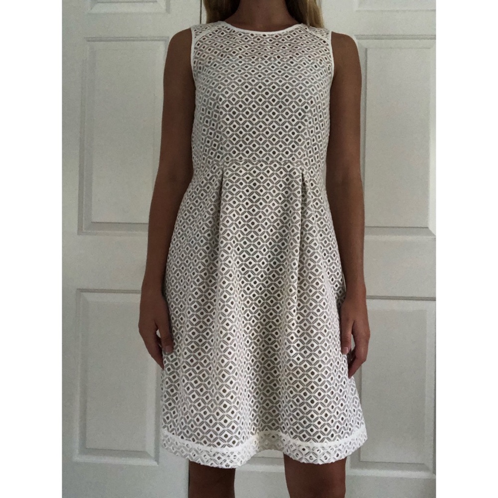 Pattern White Dress